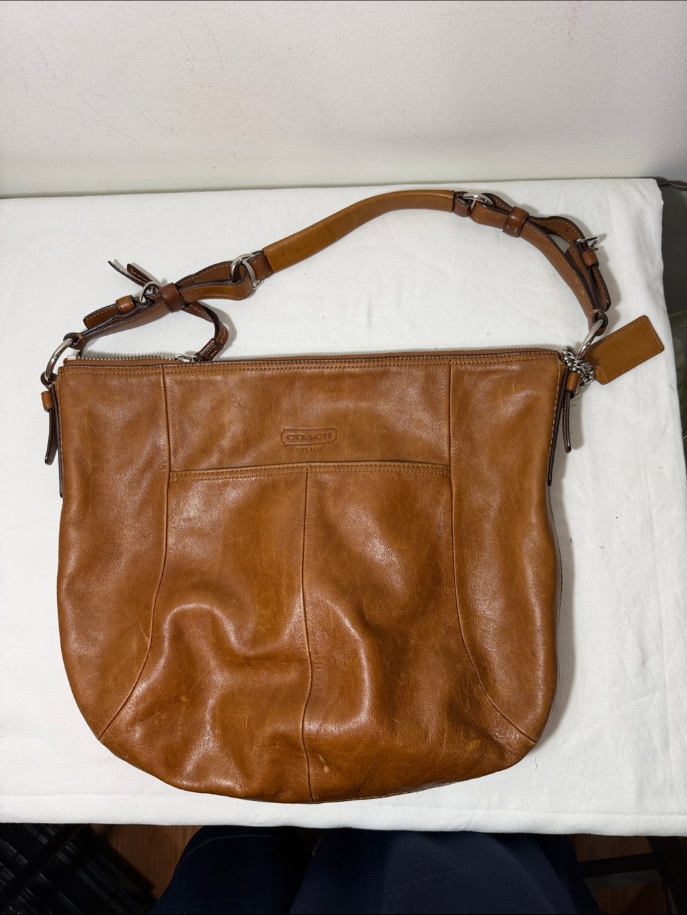 Y2K Vintage Coach Bleecker Tan Leather Slouchy Large Hobo Bag